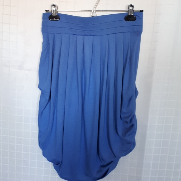 Industry Blue Pleated Short Bubble Hem Skirt - Picture 4 of 7